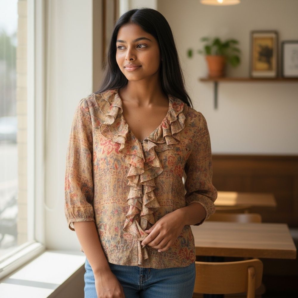 Vintage Lauren Ralph Lauren Ruffle Blouse